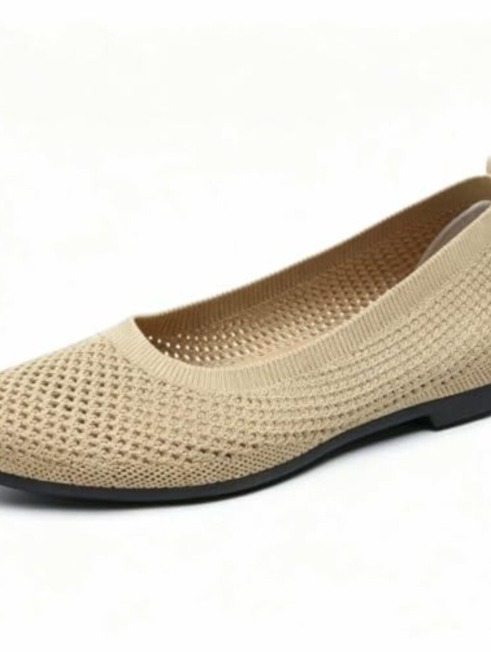 Women's Knit Ballet Flats Breathable Mesh Slip-On Comfortable Work Casual Shoes